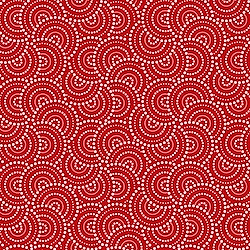 Red - Collaged Dotted Circles